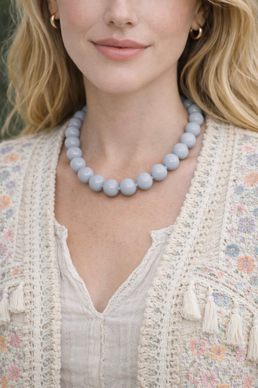 Gray Bead Necklace