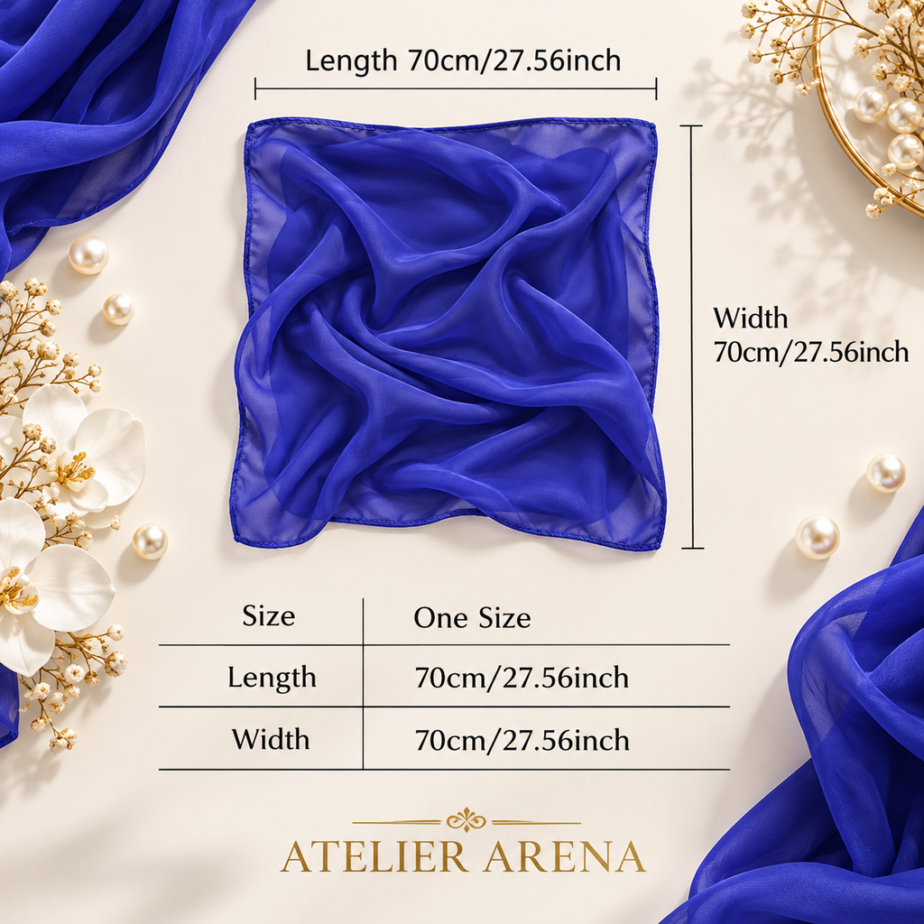 Royal Blue Chiffon Wrap Scarf