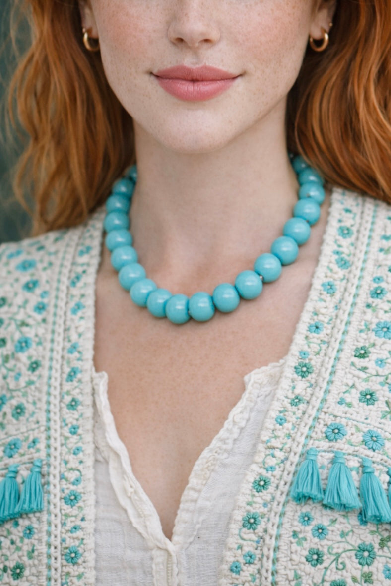 Turquoise Bead Necklace