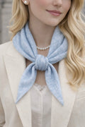 Triangle Scarf Light Blue - Elegant Silky Scarf