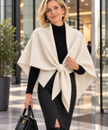Ivory Elegance Wool Triangle Scarf – 100% Wool