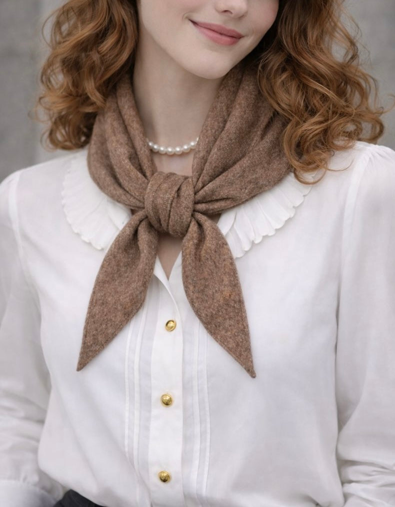 Elegant Triangle Scarf - Taupe