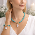 Turquoise Set - Necklace and Bracelet