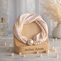 Silk Scarf with Pearl
