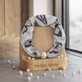 Butterfly Print Scarf with Pearl