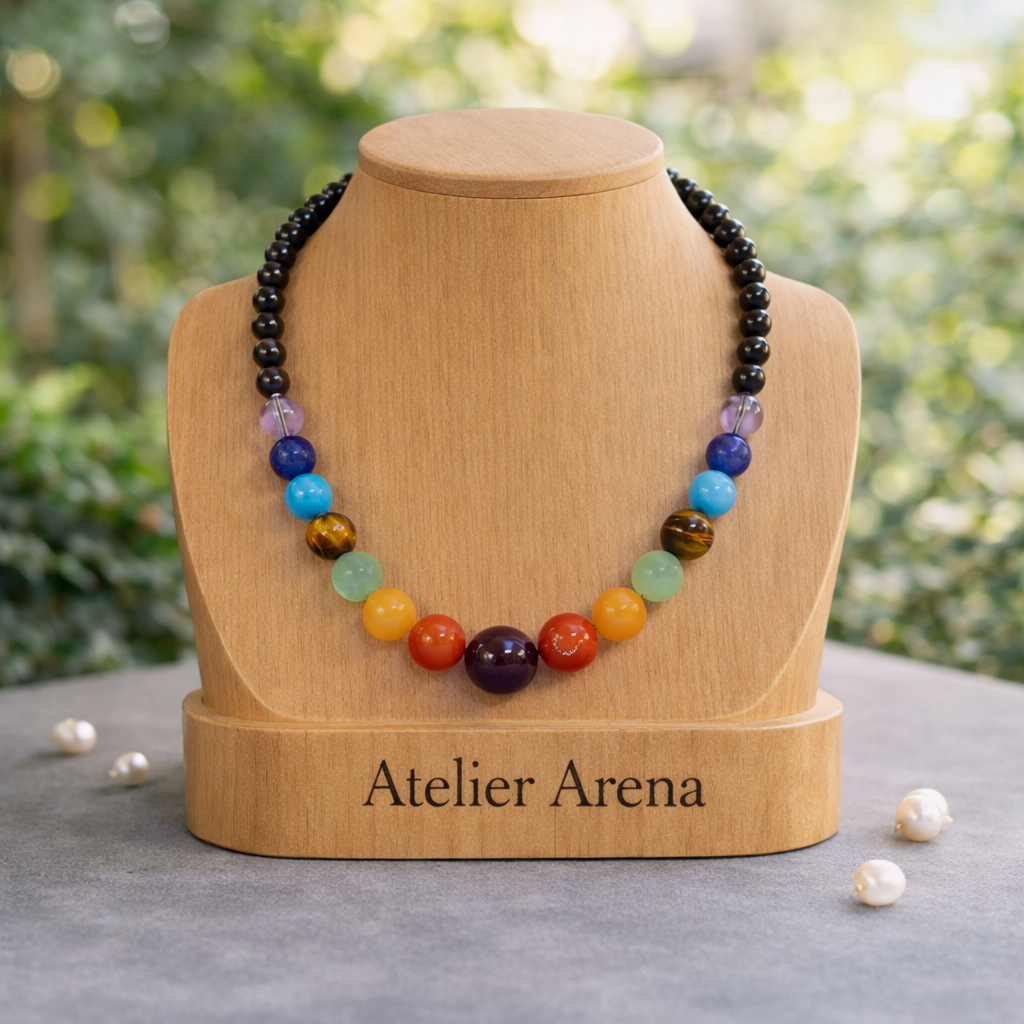 Chakra Necklace with Black Onyx