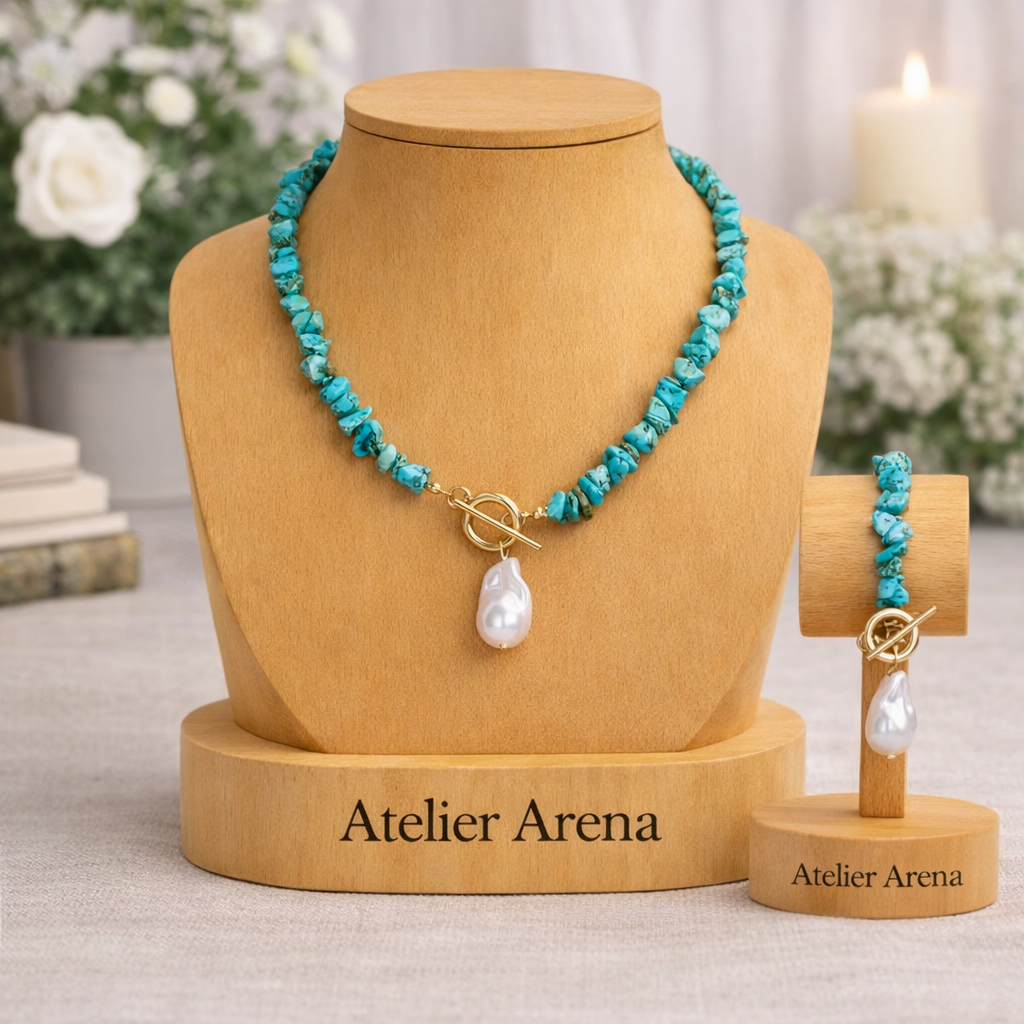 Turquoise Set - Necklace and Bracelet