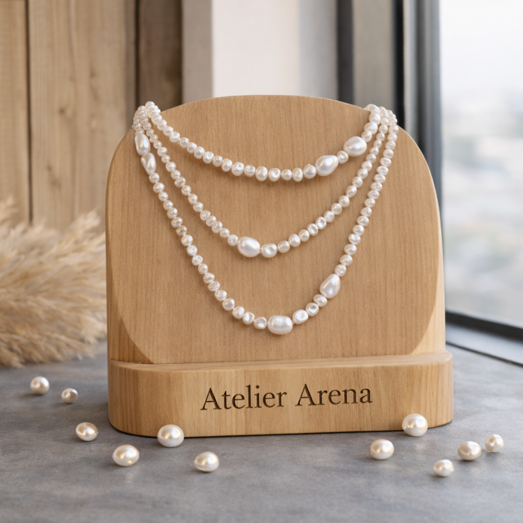 Freshwater Pearl Necklace 120 cm - Triple Layered