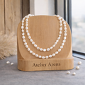 Long Freshwater Pearl Necklace 86 cm - Double Layered