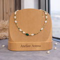Freshwater Pearl and Jade Stone Necklace