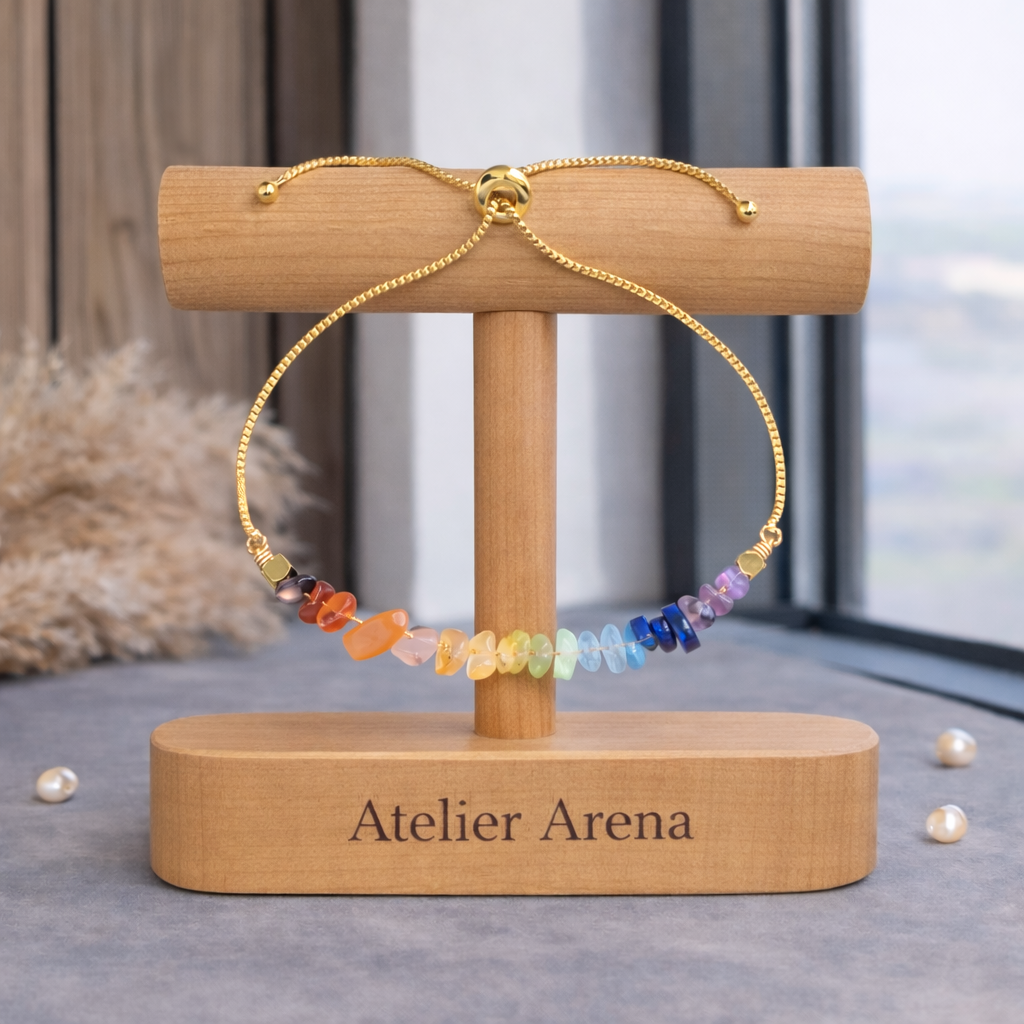 Chakra Bracelet with Rainbow Gemstones