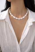 Elegant Shell Necklace with Gold Accents