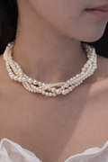 Luxury Braided Pearl Necklace - Multi-Strand Design