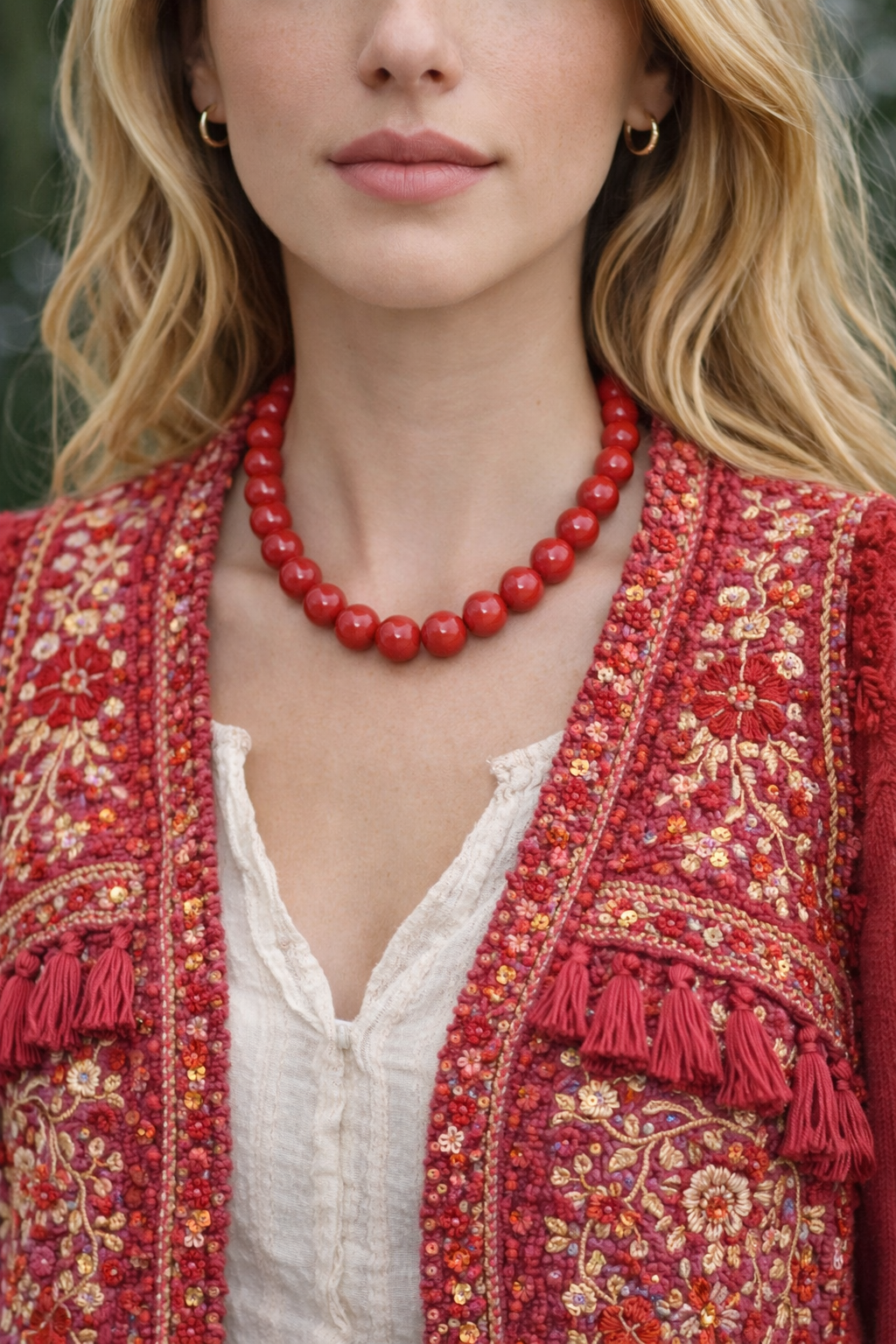 Red Bead Necklace