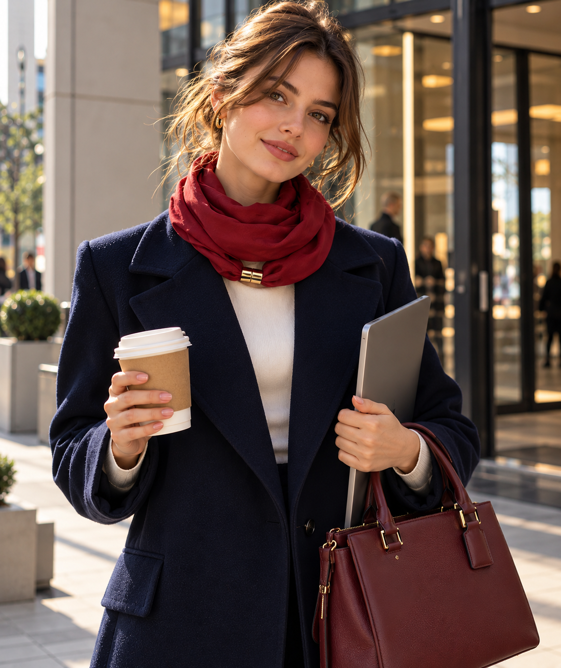 Bordeaux Elegance Scarf