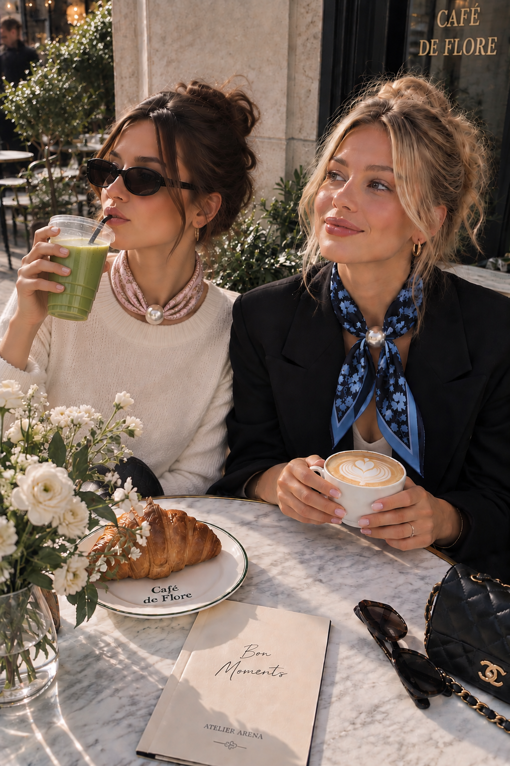 Paris Duo – Satin Scarf Set