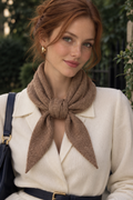 Elegant Triangle Scarf - Taupe