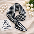 Black and White Houndstooth Scarf
