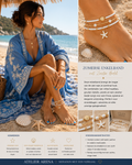 Anklet with Starfish - White &amp; Gold