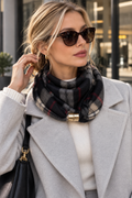 Midnight Check Soft Scarf