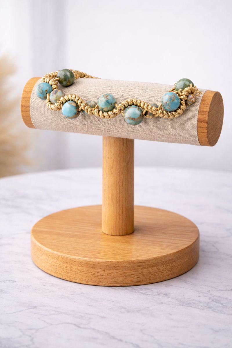 Turquoise Macramé Bracelet - Bohemian Luxury