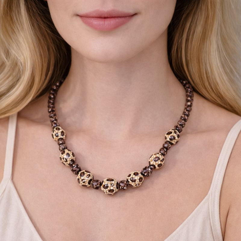 Beaded Leopard Necklace