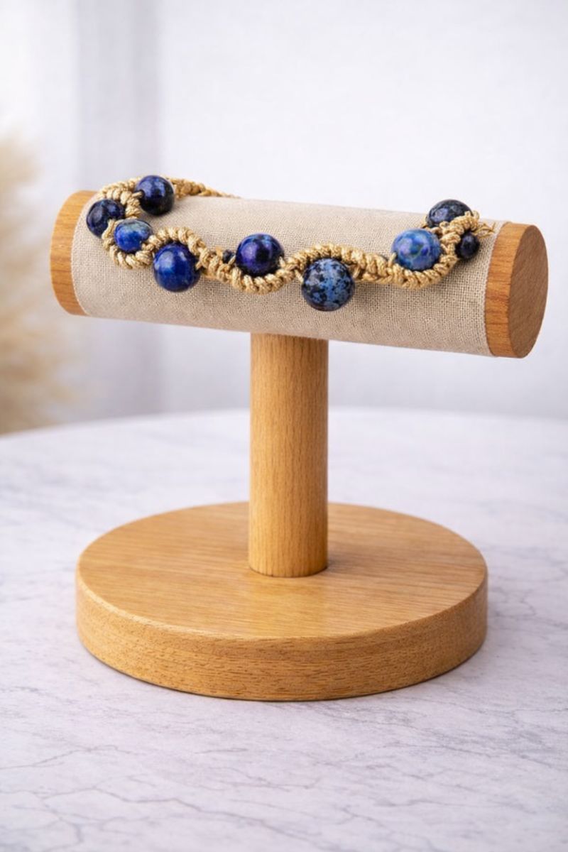 Lapis Lazuli Bracelet with Gold Details