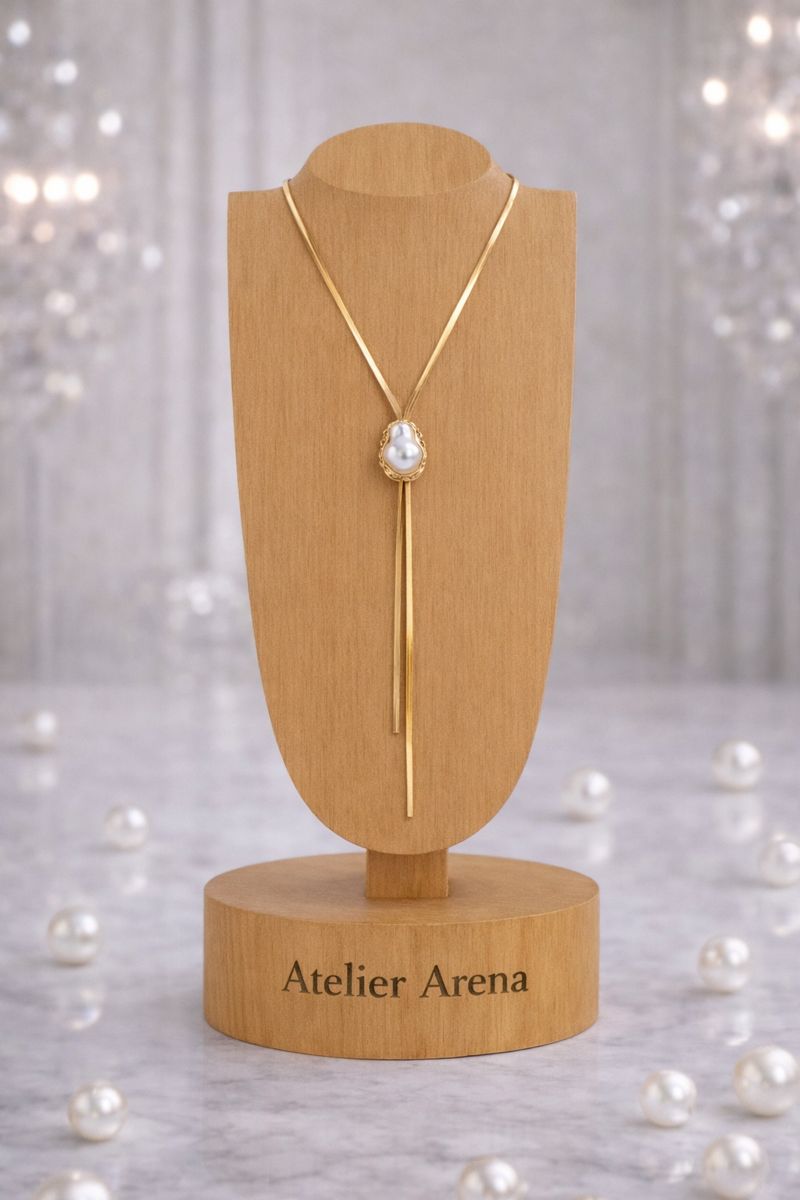 Baroque Pearl Y-Necklace Gold