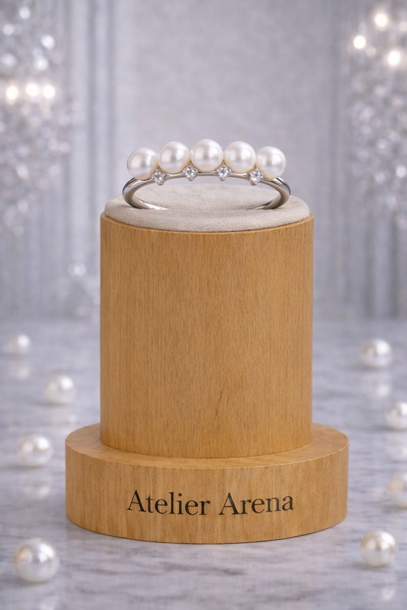 Pearl Crystal Ring - 925 Sterling Silver