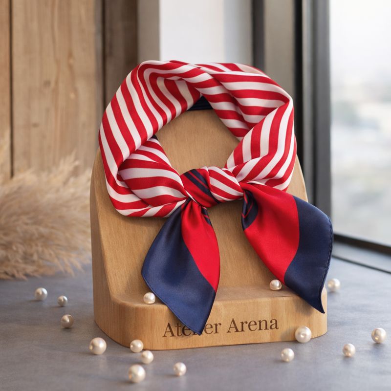 Maritime Scarf Stripes Red-White-Blue