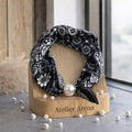 Black and White Pearl Scarf