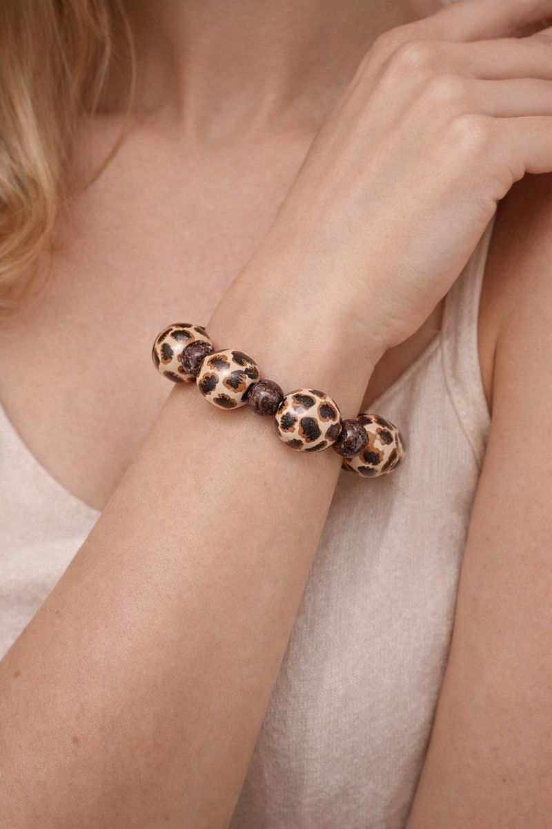 Beaded Leopard Bracelet